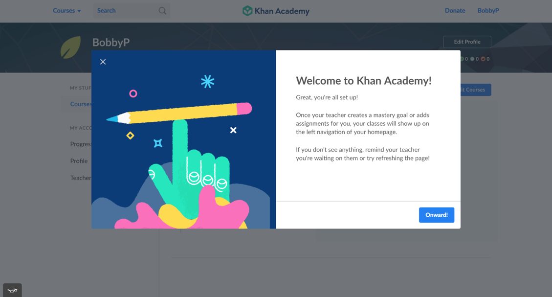 how to find past assignments on khan academy