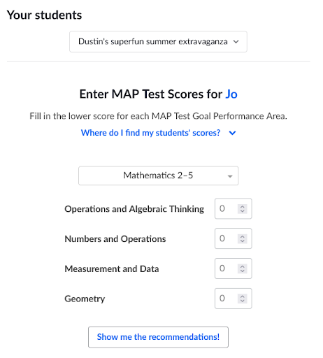 How do I use MAP Recommended Practice (Mappers) on Khan Academy? – Khan Academy Help Center