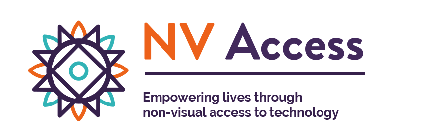 NV Access's logo. NV Access is the company who created the NVDA software