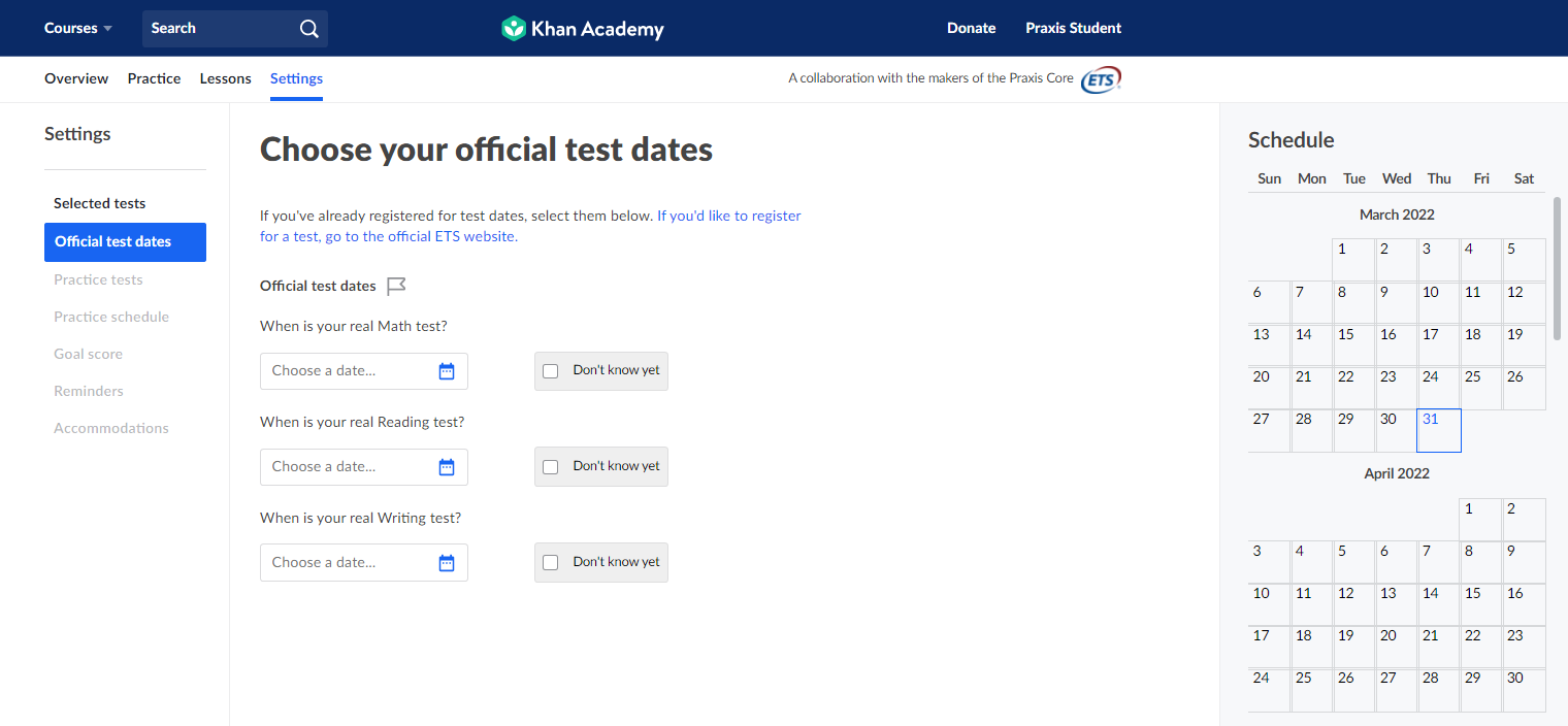Getting Started with Khan Academy Official Praxis Core Prep Khan